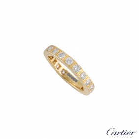 Cartier 18k Yellow Gold Diamond Set Lanieres Ring